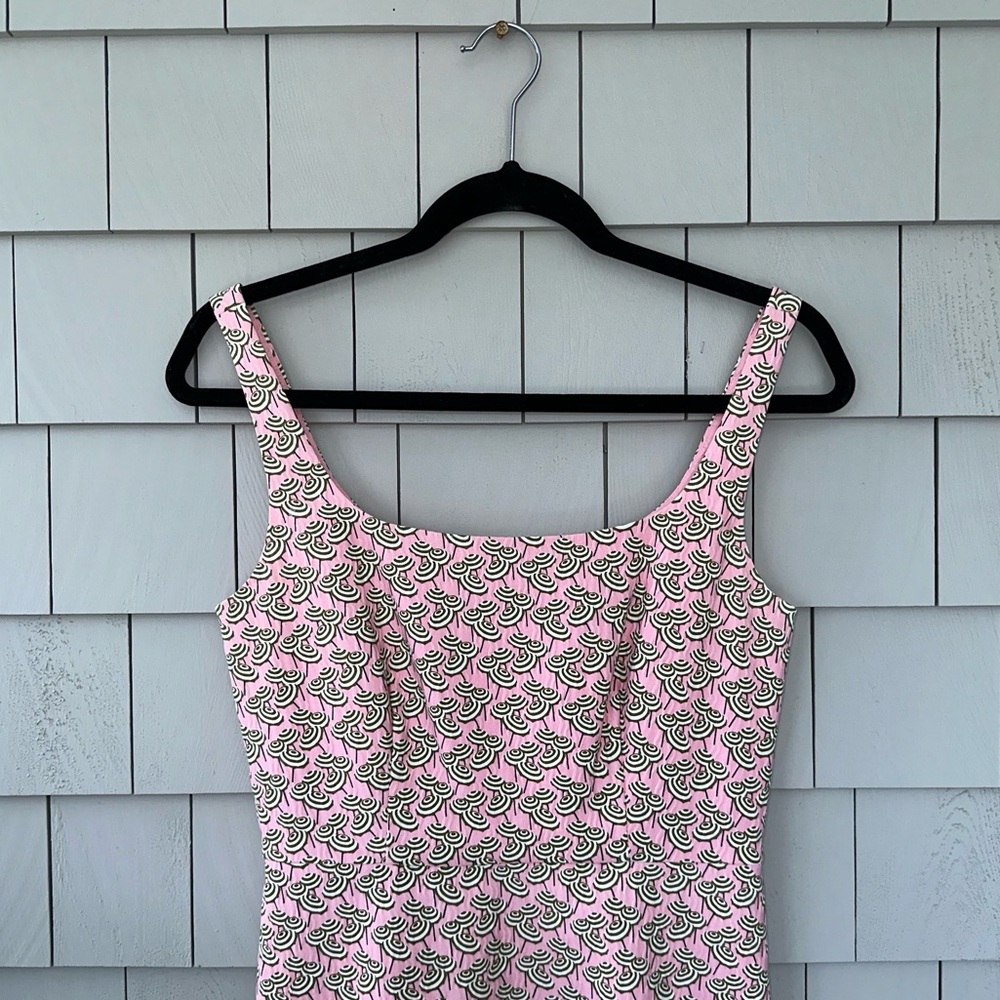 J.Crew Parasol Umbrella Print Pink Jacquard Tank Sheath Mini Dress Size 4 NWT